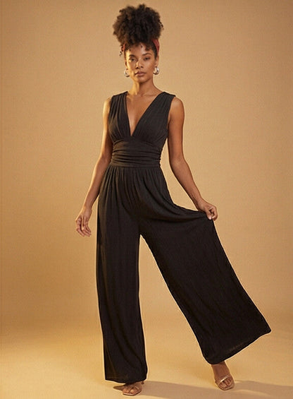Charity™ – Schicker ärmelloser Jumpsuit mit weitem Bein