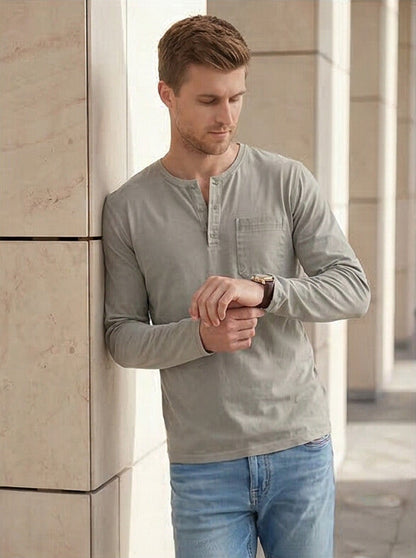 Theodore | Klassisches Vintage-Langarmshirt