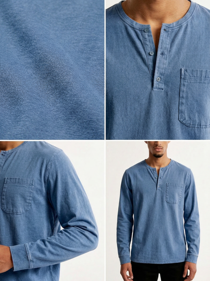 Theodore | Klassisches Vintage-Langarmshirt