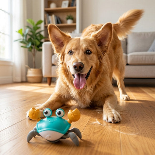 WagScuttle – Cangrejo de juguete interactivo con movimiento