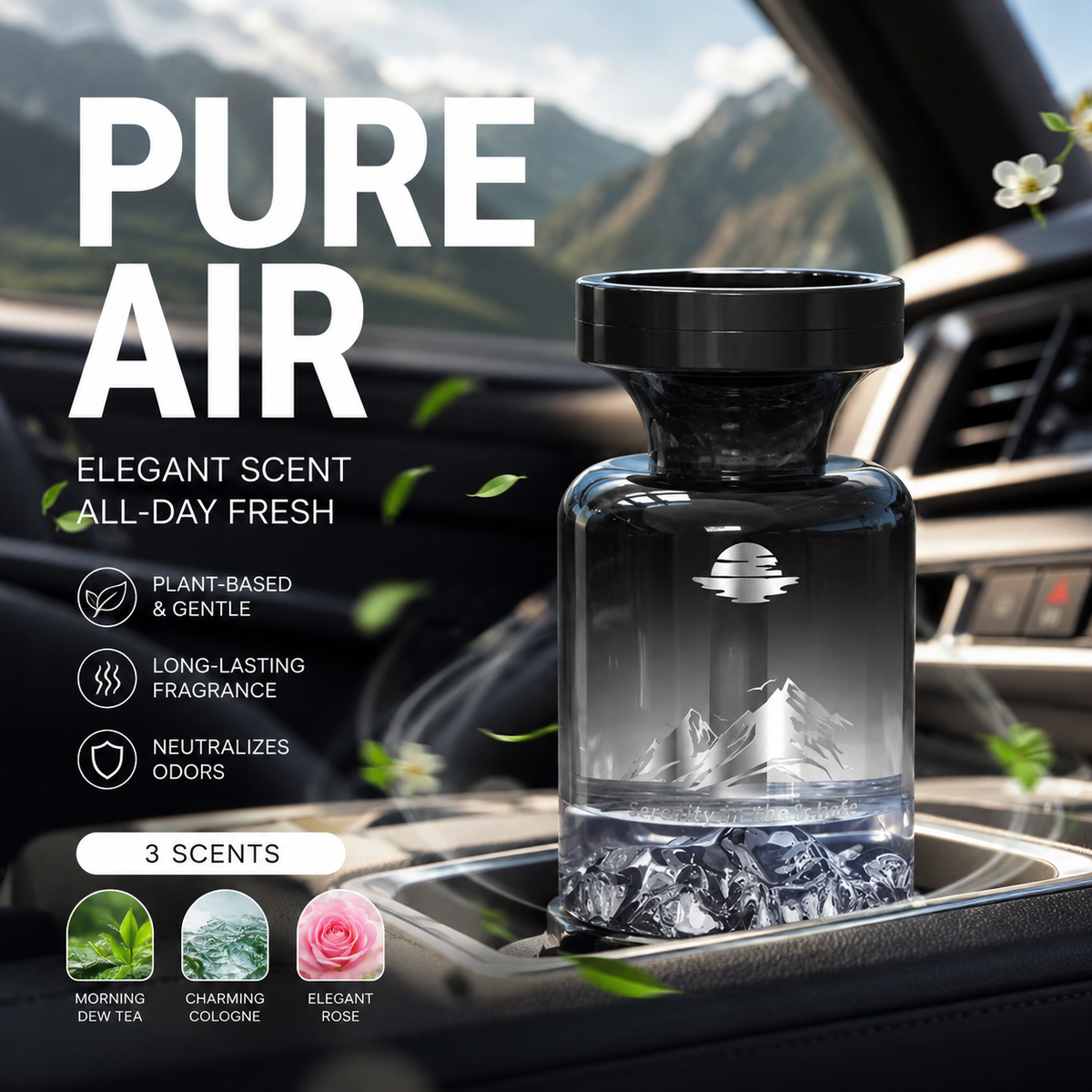 AromaPeak – Luxuriöser botanischer Auto-Lufterfrischer