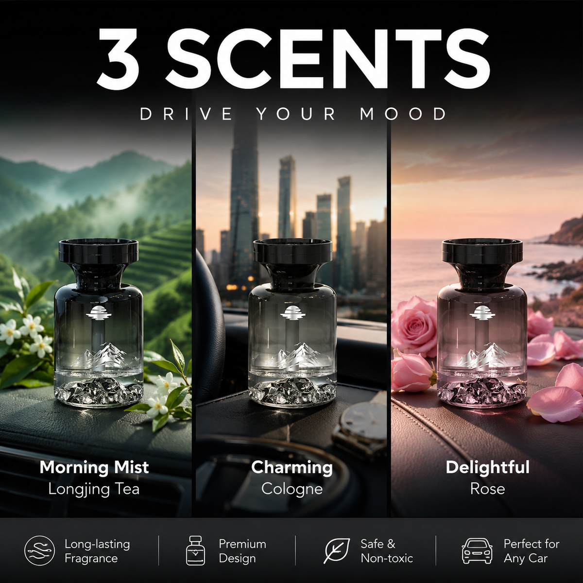 AromaPeak – Luxuriöser botanischer Auto-Lufterfrischer