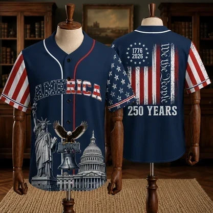 HonorNation – Camiseta de Béisbol Conmemorativa de 250 Años