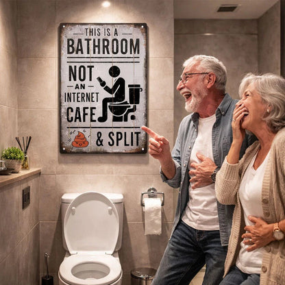 Badezimmer-Café geschlossen – Lustiges Metallschild