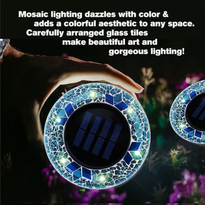 NightMosaic – Luces solares LED de camino impermeables