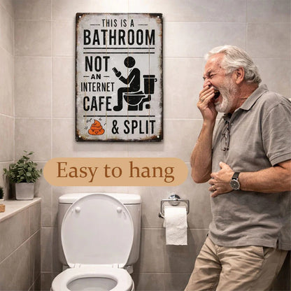 Badezimmer-Café geschlossen – Lustiges Metallschild