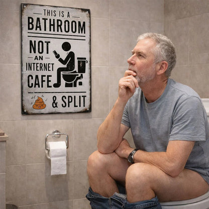Badezimmer-Café geschlossen – Lustiges Metallschild