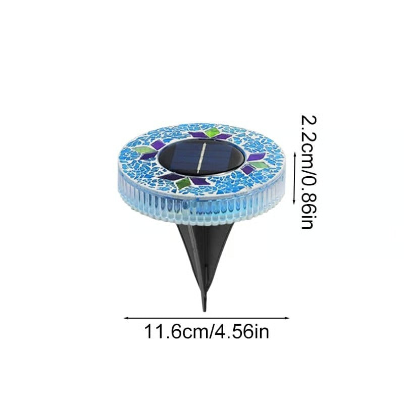NightMosaic – Luces solares LED de camino impermeables