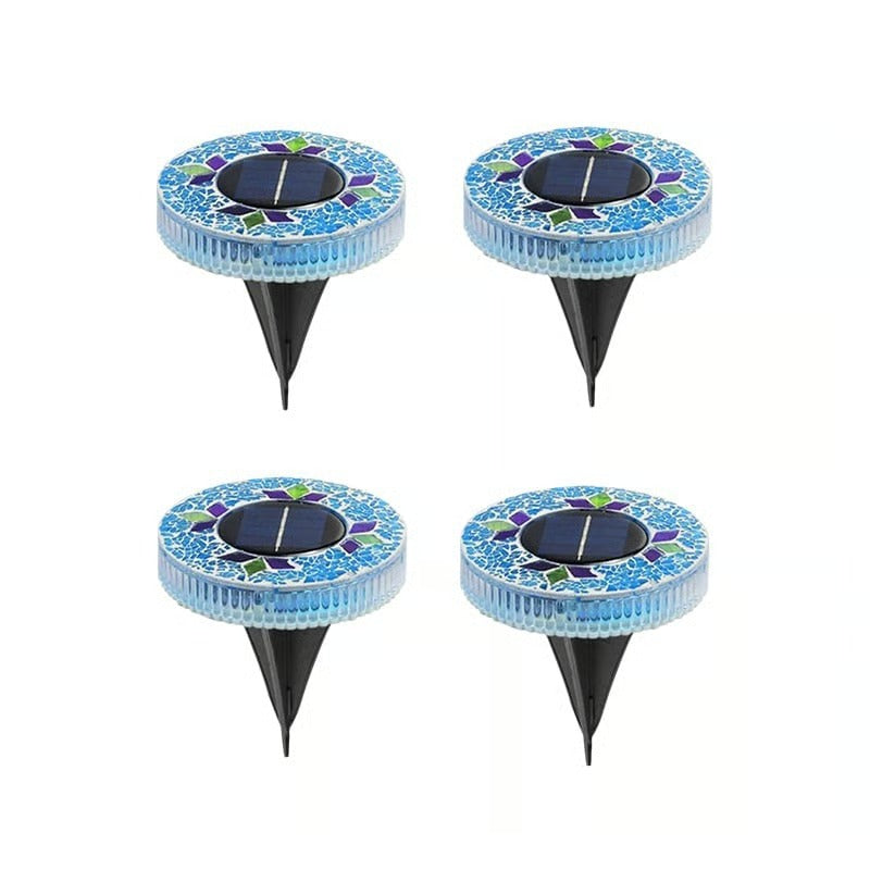 NightMosaic – Luces solares LED de camino impermeables