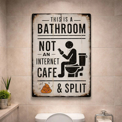 Badezimmer-Café geschlossen – Lustiges Metallschild