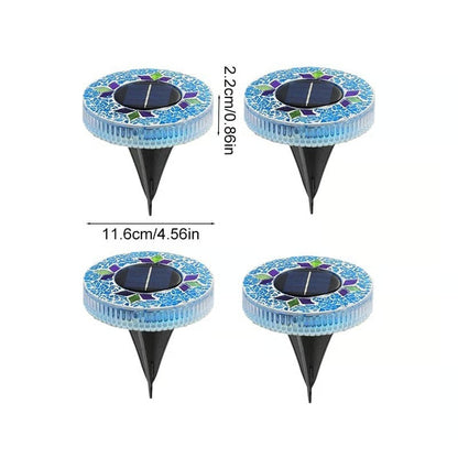 NightMosaic – Luces solares LED de camino impermeables