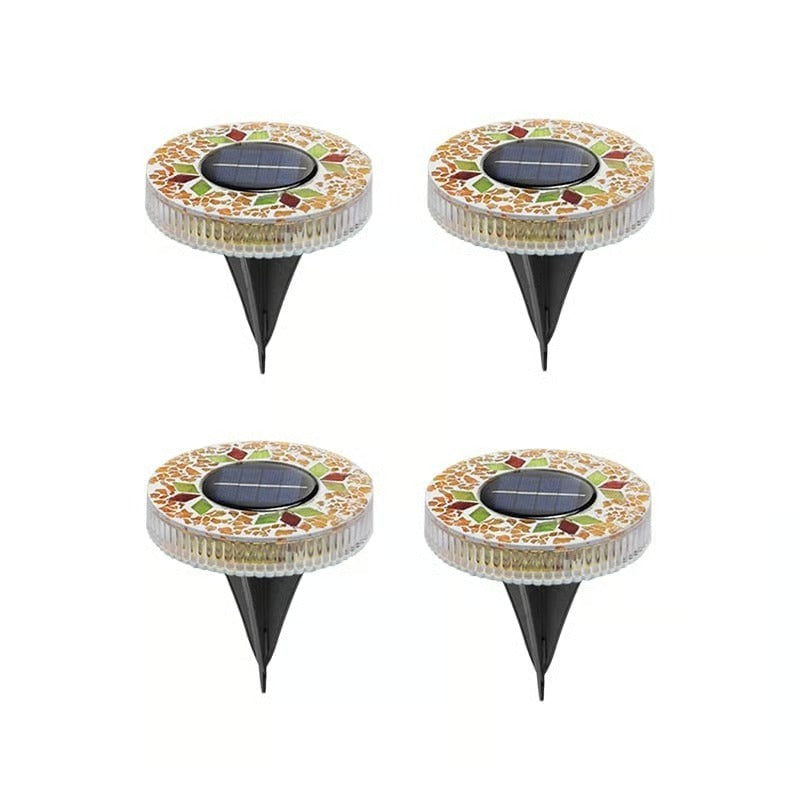 NightMosaic – Luces solares LED de camino impermeables