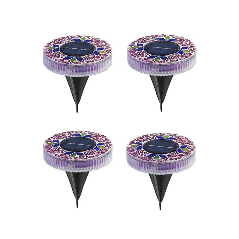 NightMosaic – Luces solares LED de camino impermeables