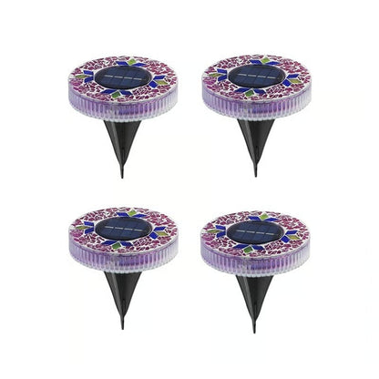 NightMosaic – Luces solares LED de camino impermeables