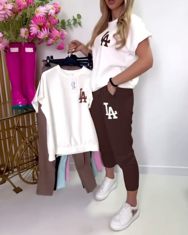 ChillFlow Set – Lässiges T-Shirt & Hosen-Duo