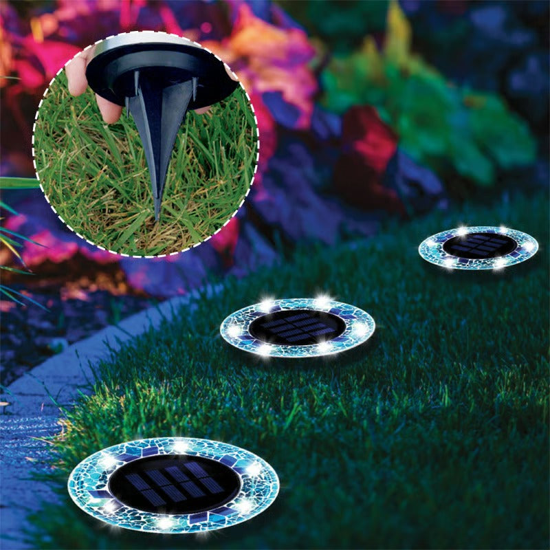 NightMosaic – Luces solares LED de camino impermeables