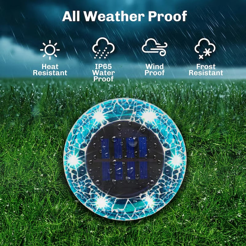NightMosaic – Luces solares LED de camino impermeables