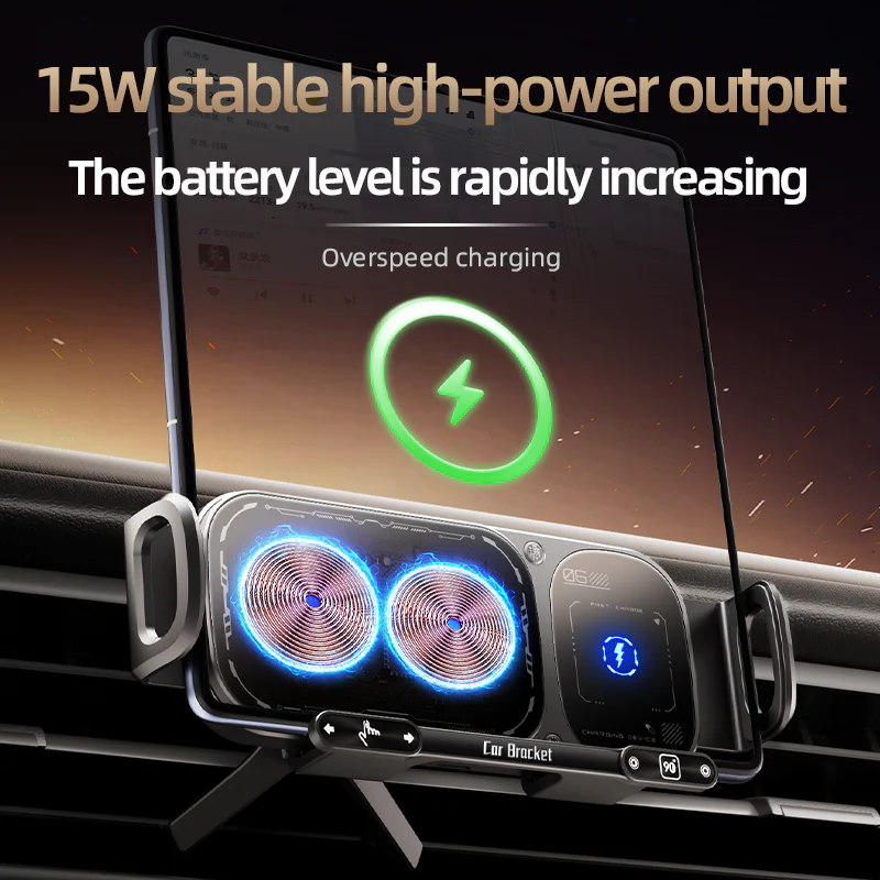 ChargeDrive – Soporte giratorio para coche con carga inalámbrica