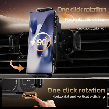 ChargeDrive – Soporte giratorio para coche con carga inalámbrica