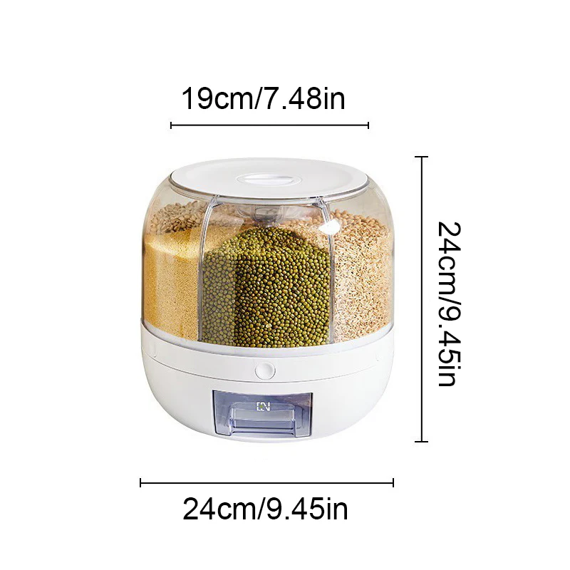 SealFresh – Dispensador de granos con tapa antiderrame