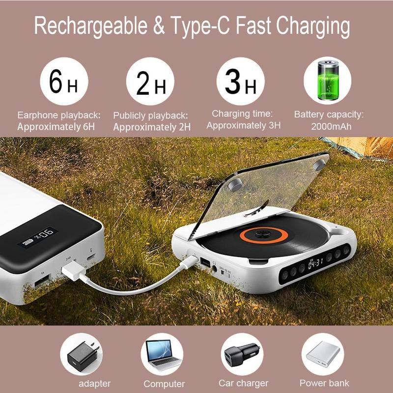 SoundCarry – Reproductor de CD Bluetooth portátil