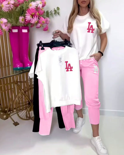 ChillFlow Set – Lässiges T-Shirt & Hosen-Duo