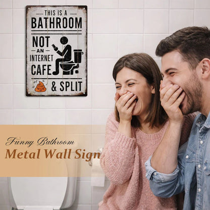Badezimmer-Café geschlossen – Lustiges Metallschild