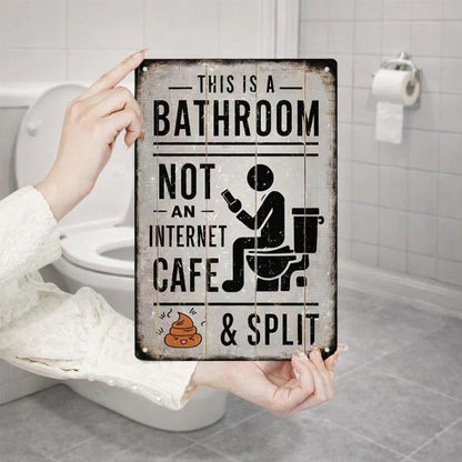 Badezimmer-Café geschlossen – Lustiges Metallschild