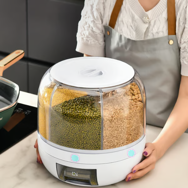 SealFresh – Dispensador de granos con tapa antiderrame