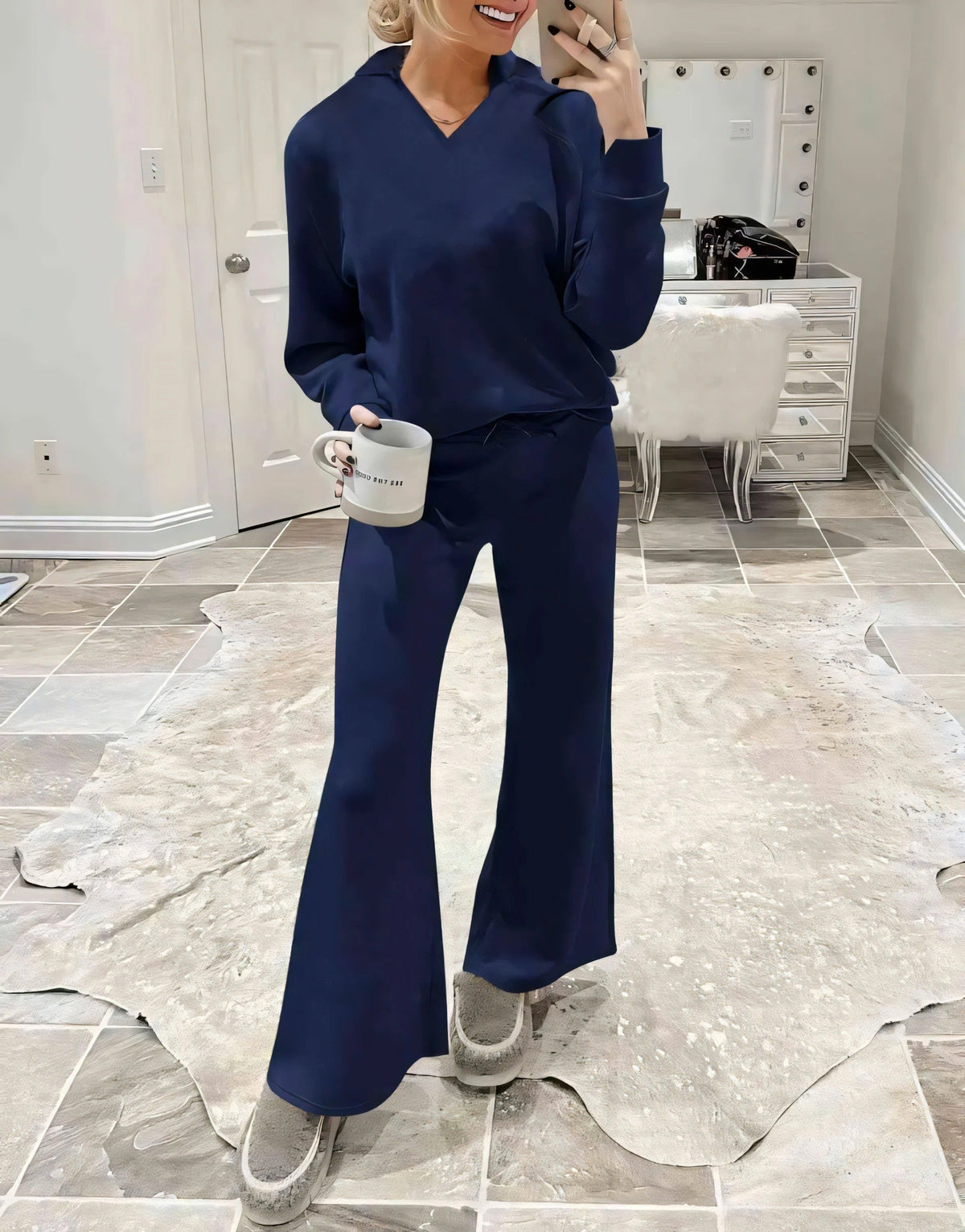 Conjunto SkySilk – Ropa de salón ligera