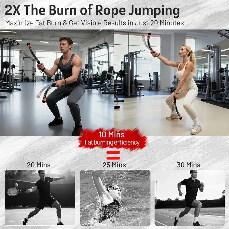 BurnSwing – Seillose, verstellbare Widerstands-Fitnessseile