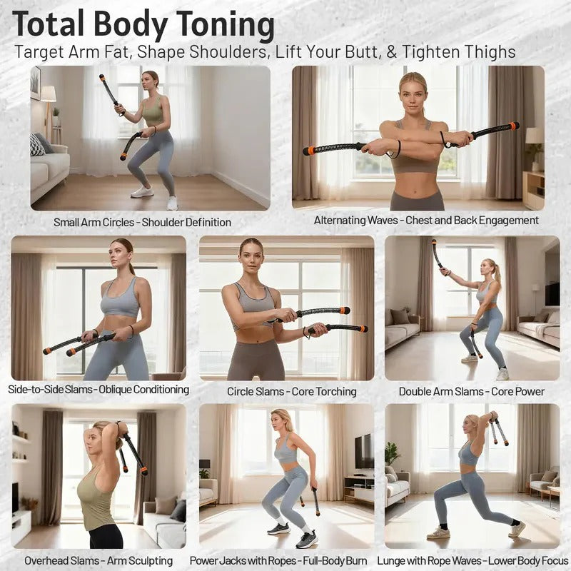 BurnSwing – Seillose, verstellbare Widerstands-Fitnessseile