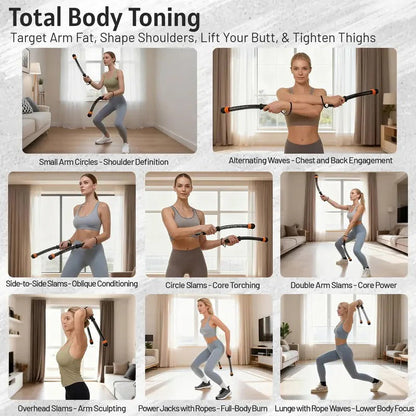 BurnSwing – Seillose, verstellbare Widerstands-Fitnessseile