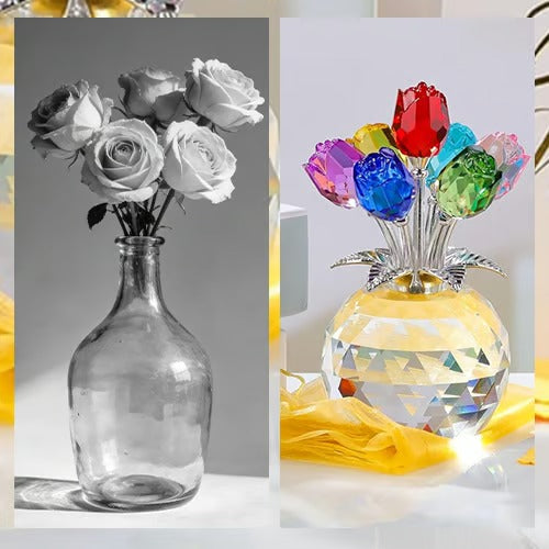 EternaPetal – Mehrfarbige Kristallrose als Geschenk