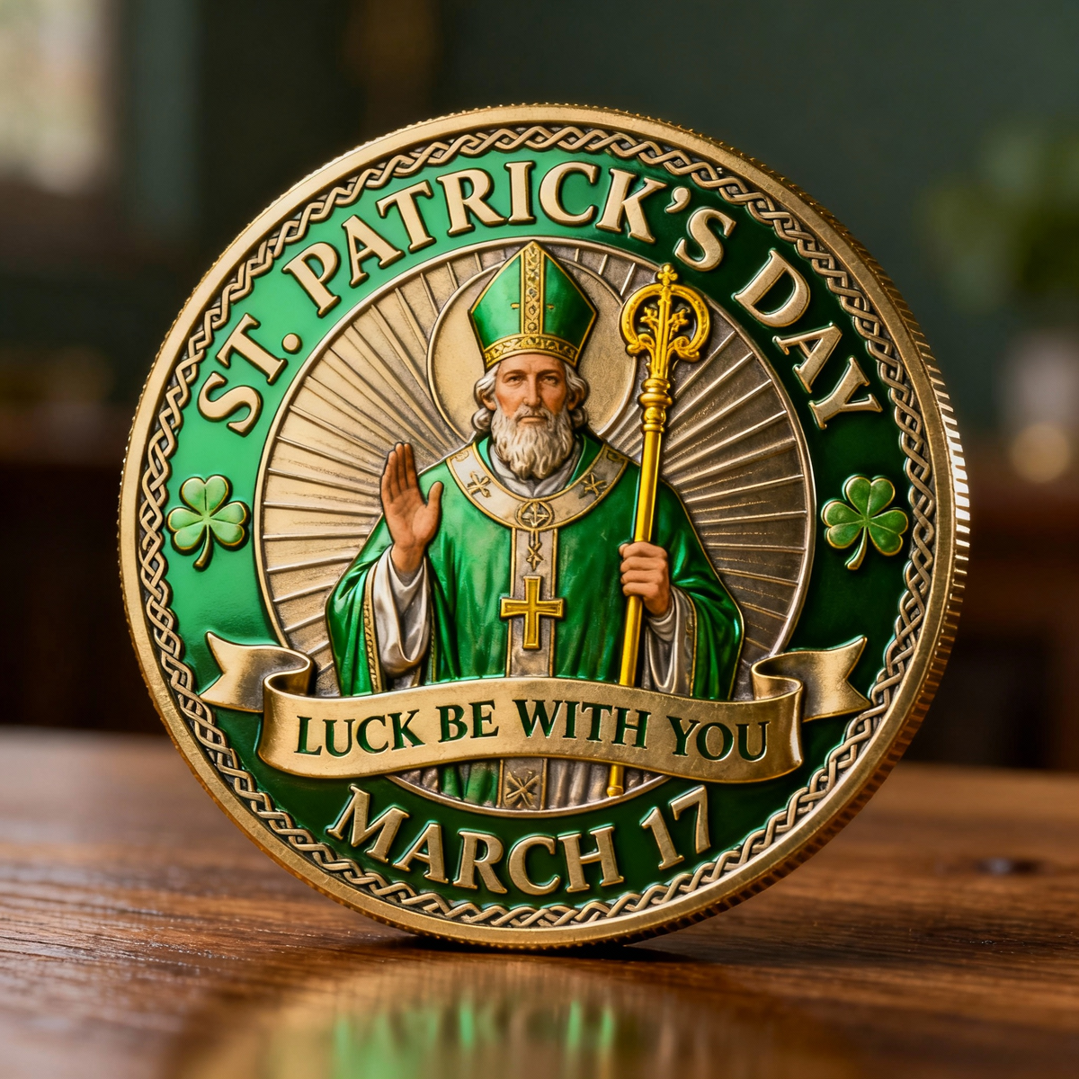 EmeraldLegacy - Moneda Coleccionable del Día de San Patricio