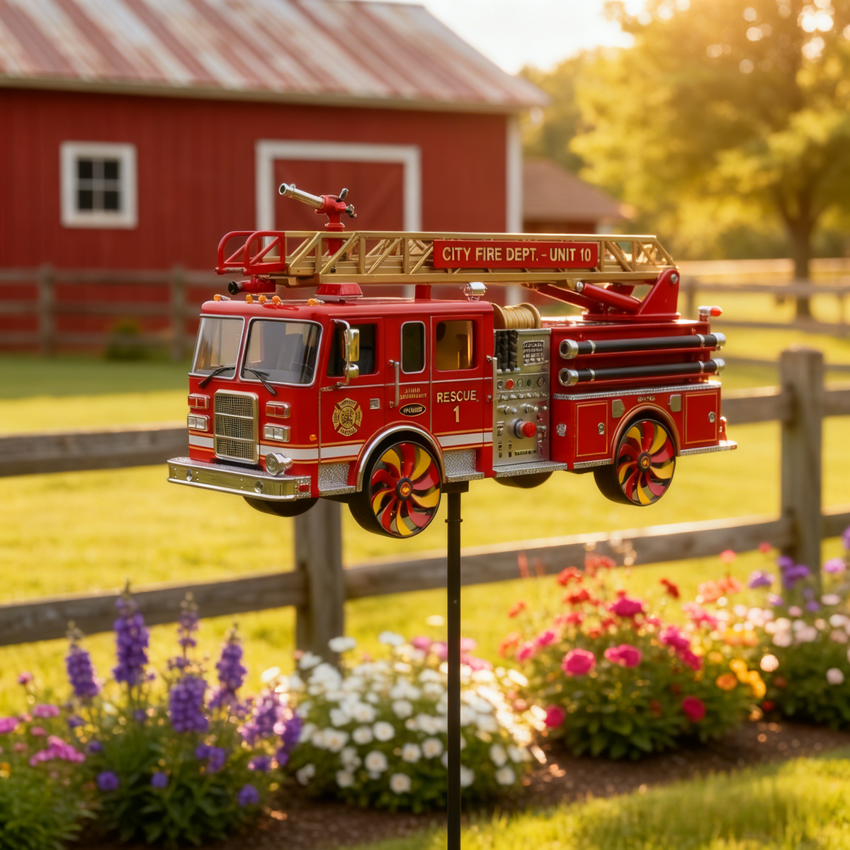 BreezeBlaze – Animiertes Garten-Windspiel Truck