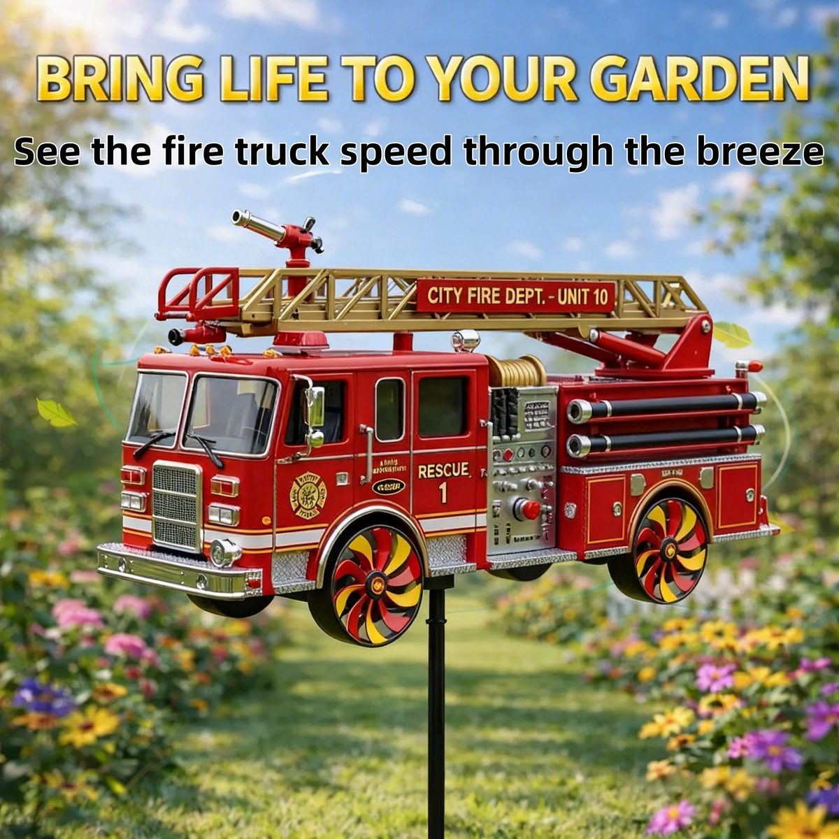 BreezeBlaze – Animiertes Garten-Windspiel Truck