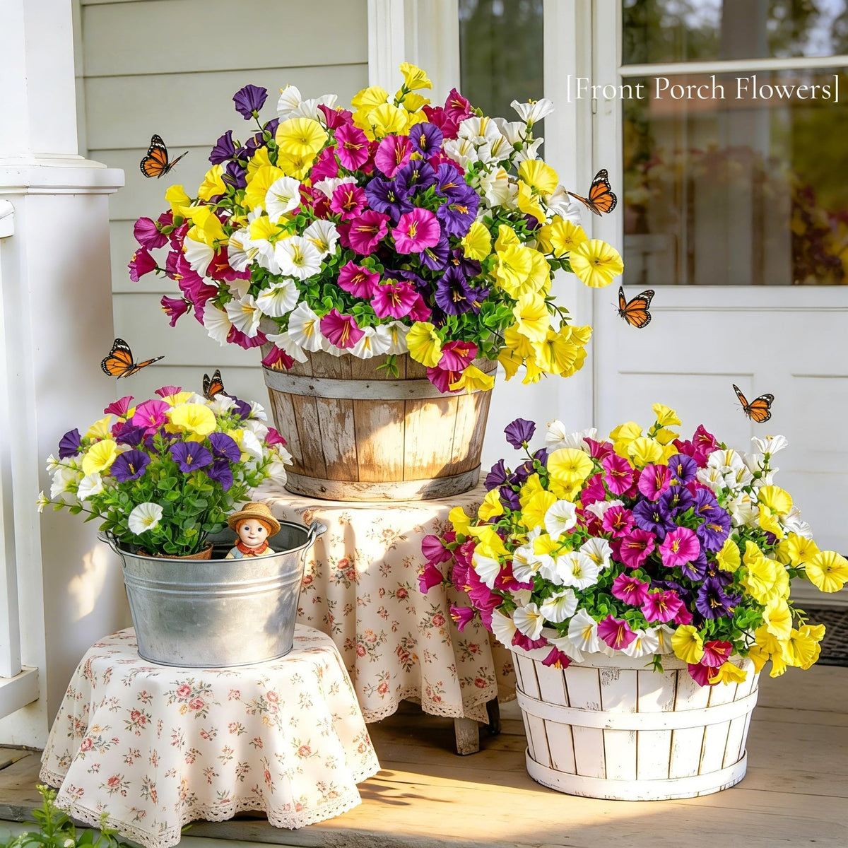 EverBloom – Flores de Petunia Artificiales Resistentes a los Rayos UV