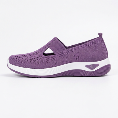 Pebble — Zapatillas sin cordones para caminar con suela curvada