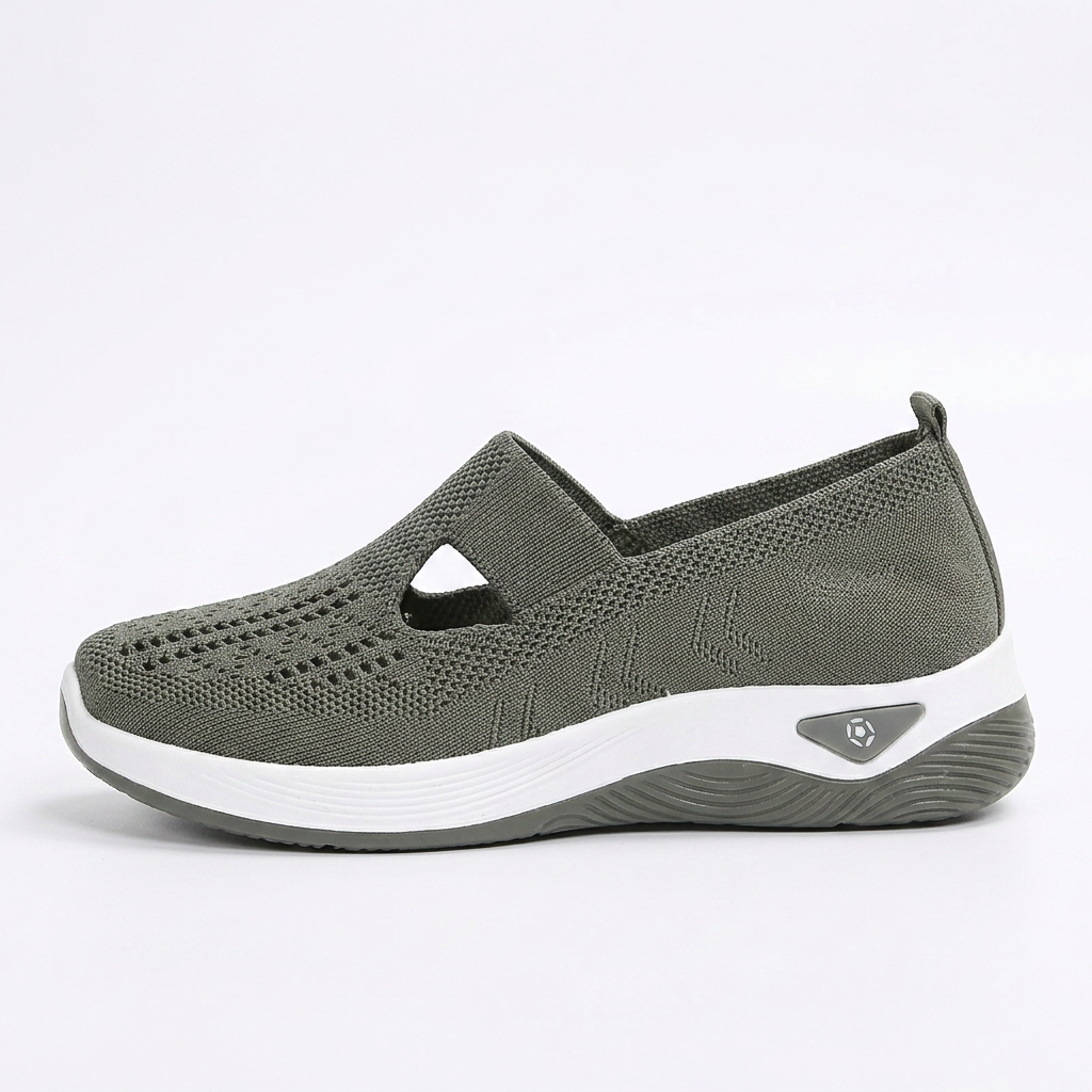 Pebble — Zapatillas sin cordones para caminar con suela curvada