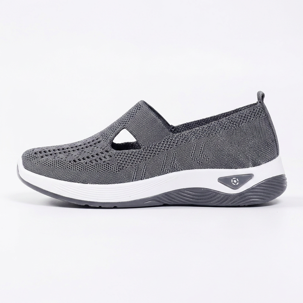 Pebble — Zapatillas sin cordones para caminar con suela curvada