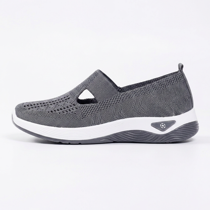 Pebble — Zapatillas sin cordones para caminar con suela curvada