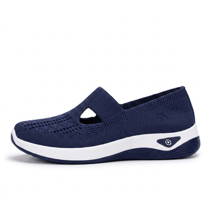 Pebble — Zapatillas sin cordones para caminar con suela curvada