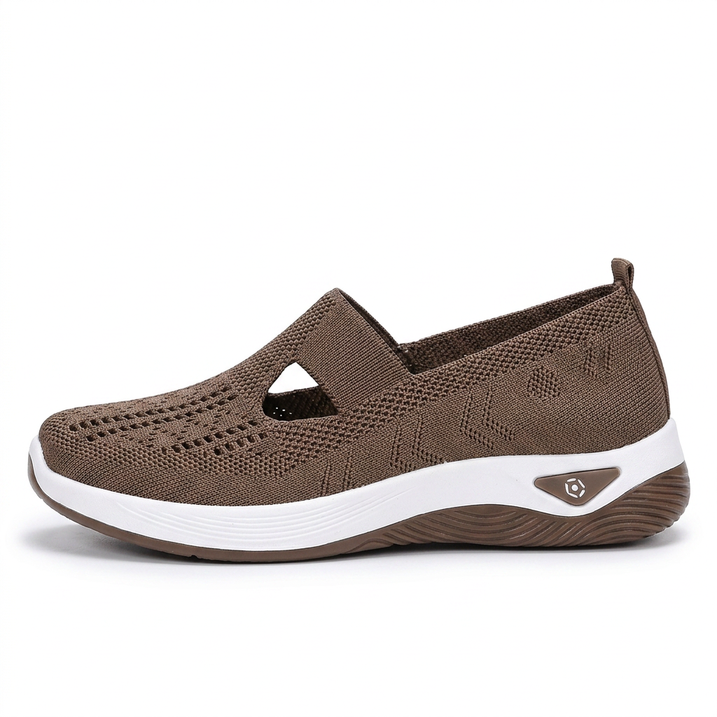 Pebble — Zapatillas sin cordones para caminar con suela curvada