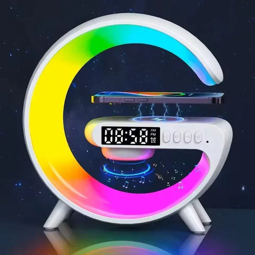 GlowG – Altavoz de carga inalámbrica RGB con forma de G