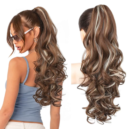 LunaLocks – Extensión de cola de caballo con ondas glamurosas