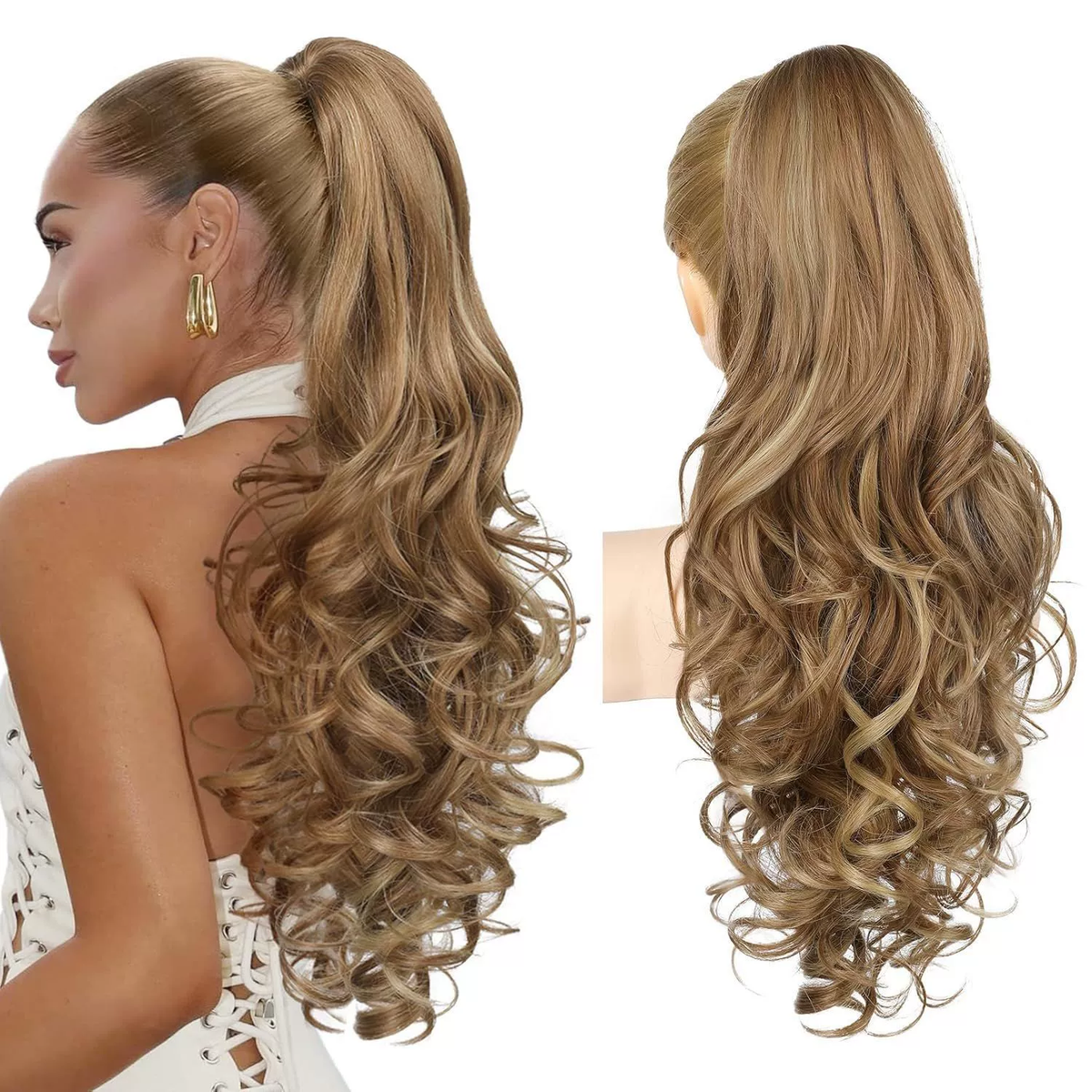 LunaLocks – Extensión de cola de caballo con ondas glamurosas