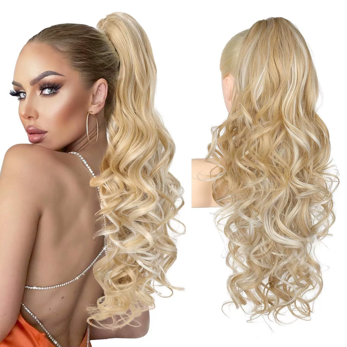 LunaLocks – Extensión de cola de caballo con ondas glamurosas