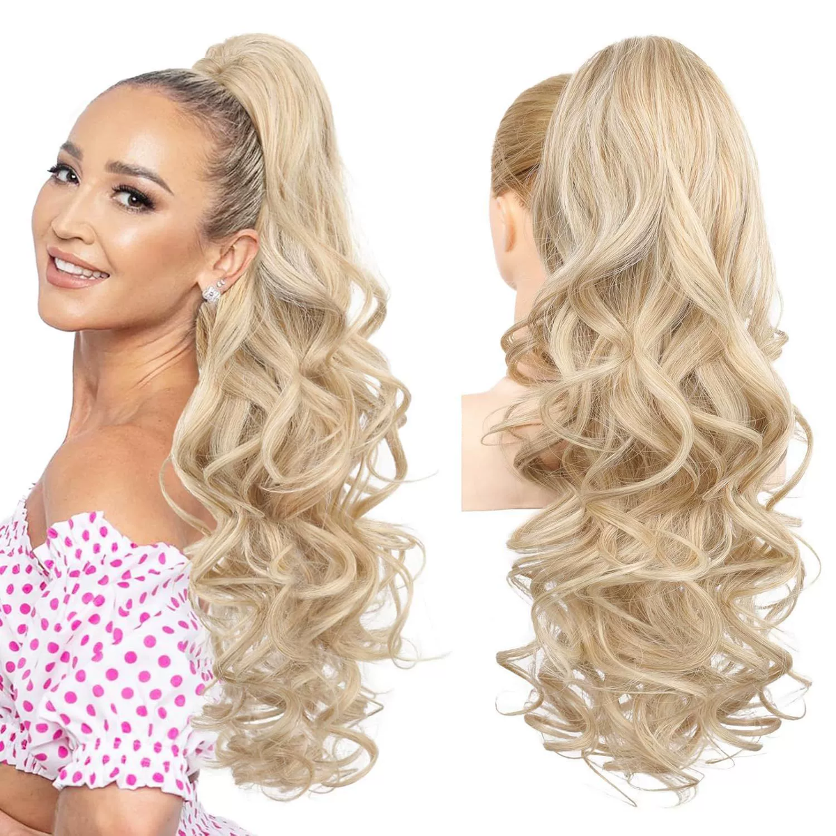 LunaLocks – Extensión de cola de caballo con ondas glamurosas