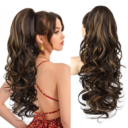 LunaLocks – Extensión de cola de caballo con ondas glamurosas